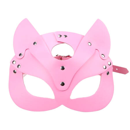 Máscara de gatita símil cuero