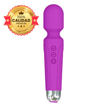 Masajeador vibrador de silicona con carga USB