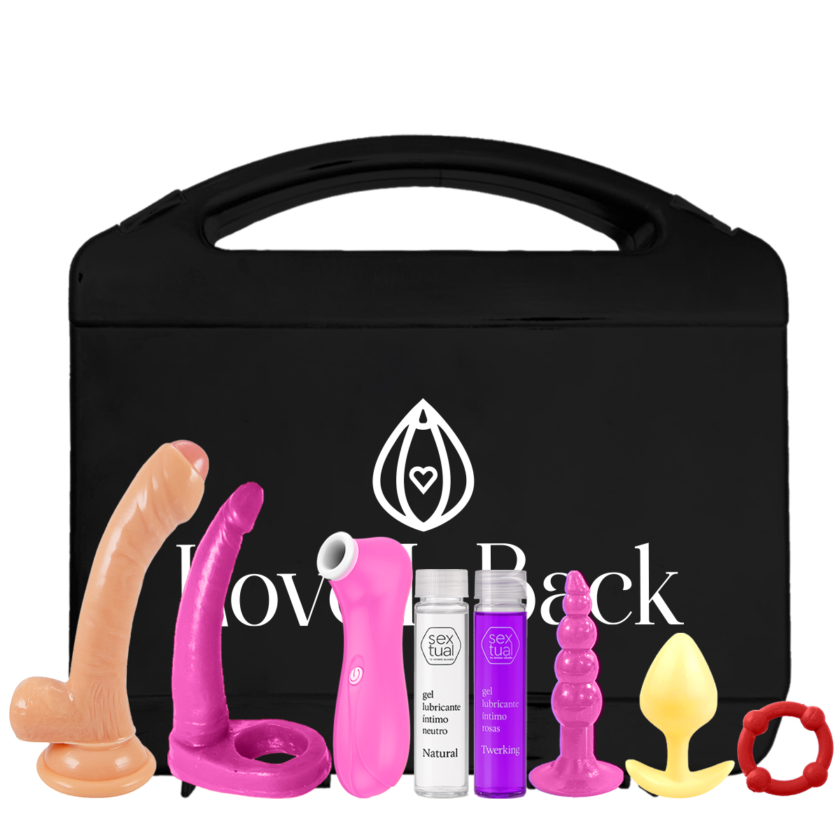 Kit valija sexual 8 productos